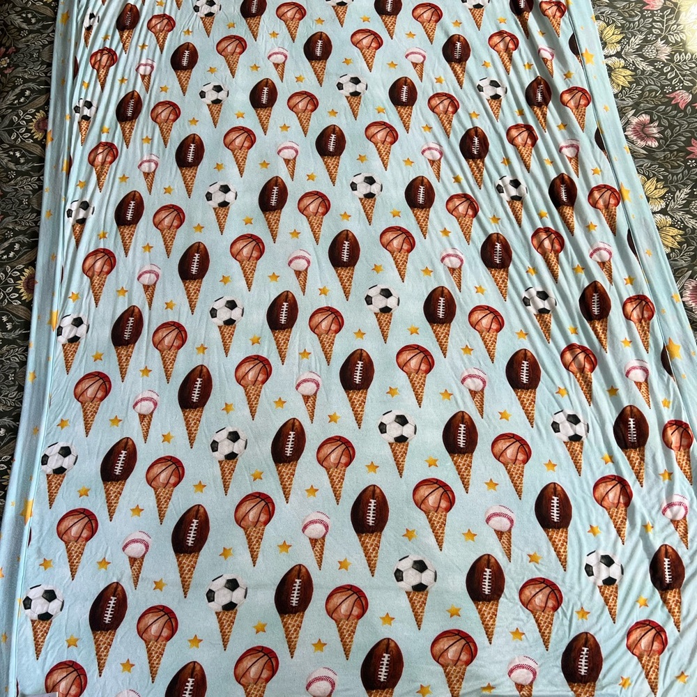 Posh Peanut- Sports and Ice Cream Patterned Blanket
